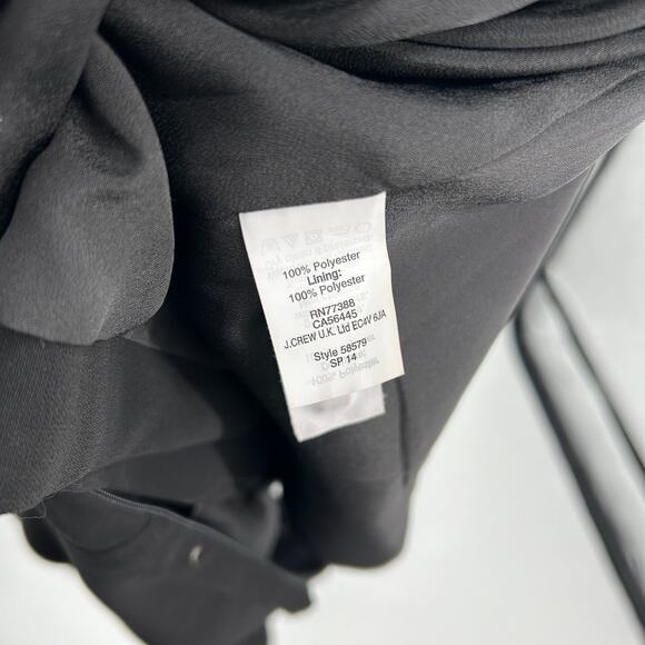 J. Crew Black Crepe Sleeveless Camille Cocktail Office Dress 58579 Size 4 - Picture 9 of 9